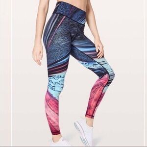 Lululemon Speed Wunder Tight Nulux Women's Electrobeam Multi Pink Blue s…